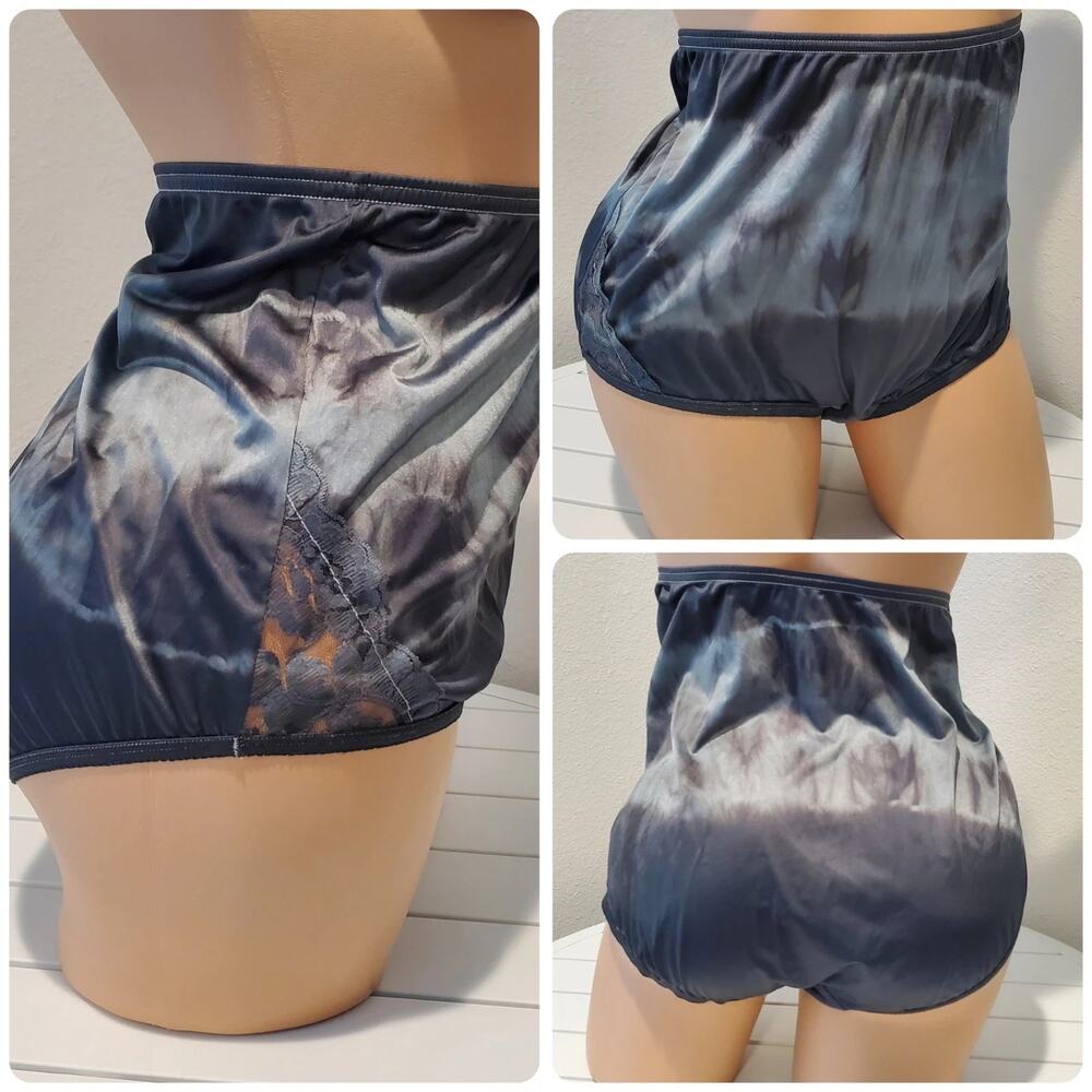 Vanity Fair Lace Nouveau Nylon Full Cut Panty Lace Shiny Ghost Rainbow 9/2XL